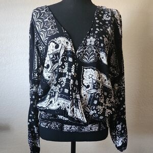Lovestitch Monochrome Paisley Blouse
